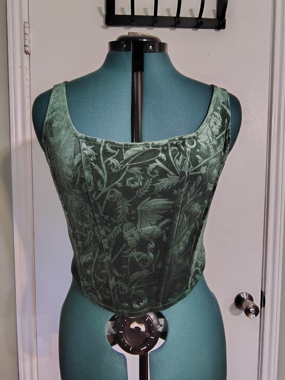 Killstar Emerald Envy Green Velvet Corset Top